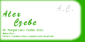 alex czebe business card